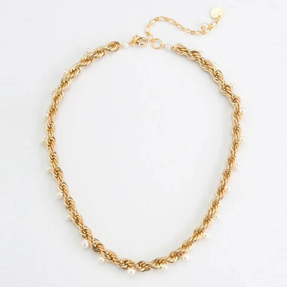 New with tags! Nakamol Handmade Twist Chain Necklace with Pearls